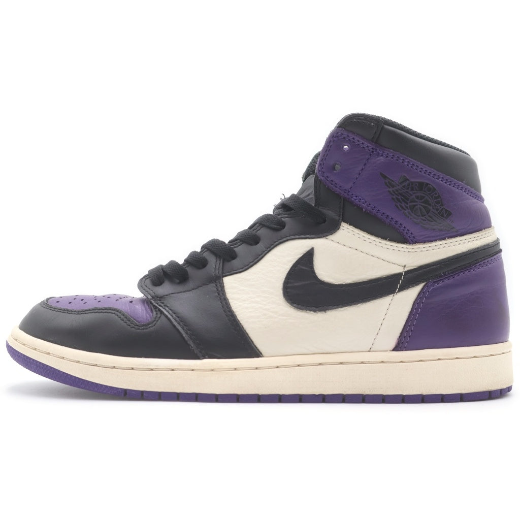 NIKE(ナイキ) AIR JORDAN1 RETRO HIGH OG エアジョーダン1 コートパープル ハイカットスニーカー ホワイト/パープル US10.5/28.5cm 555088-501