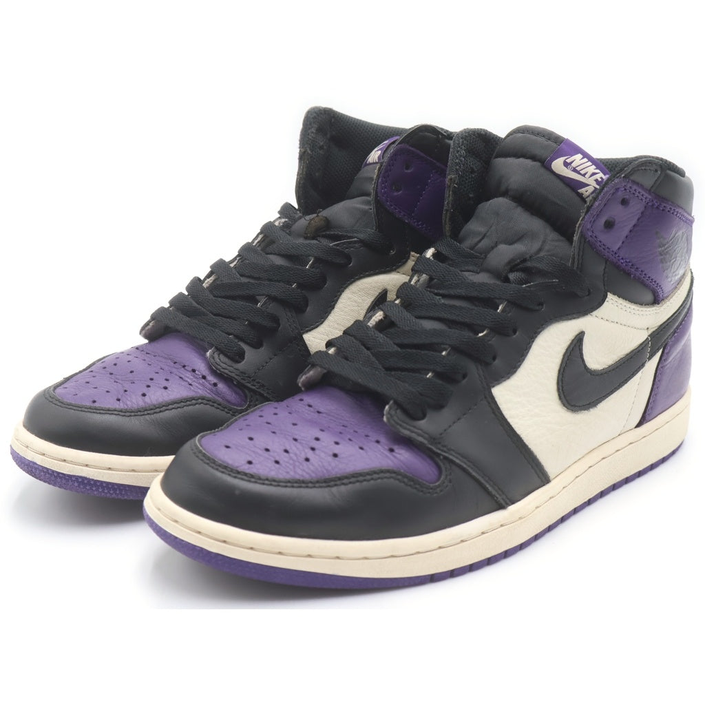 NIKE(ナイキ) AIR JORDAN1 RETRO HIGH OG エアジョーダン1 コートパープル ハイカットスニーカー ホワイト/パープル US10.5/28.5cm 555088-501