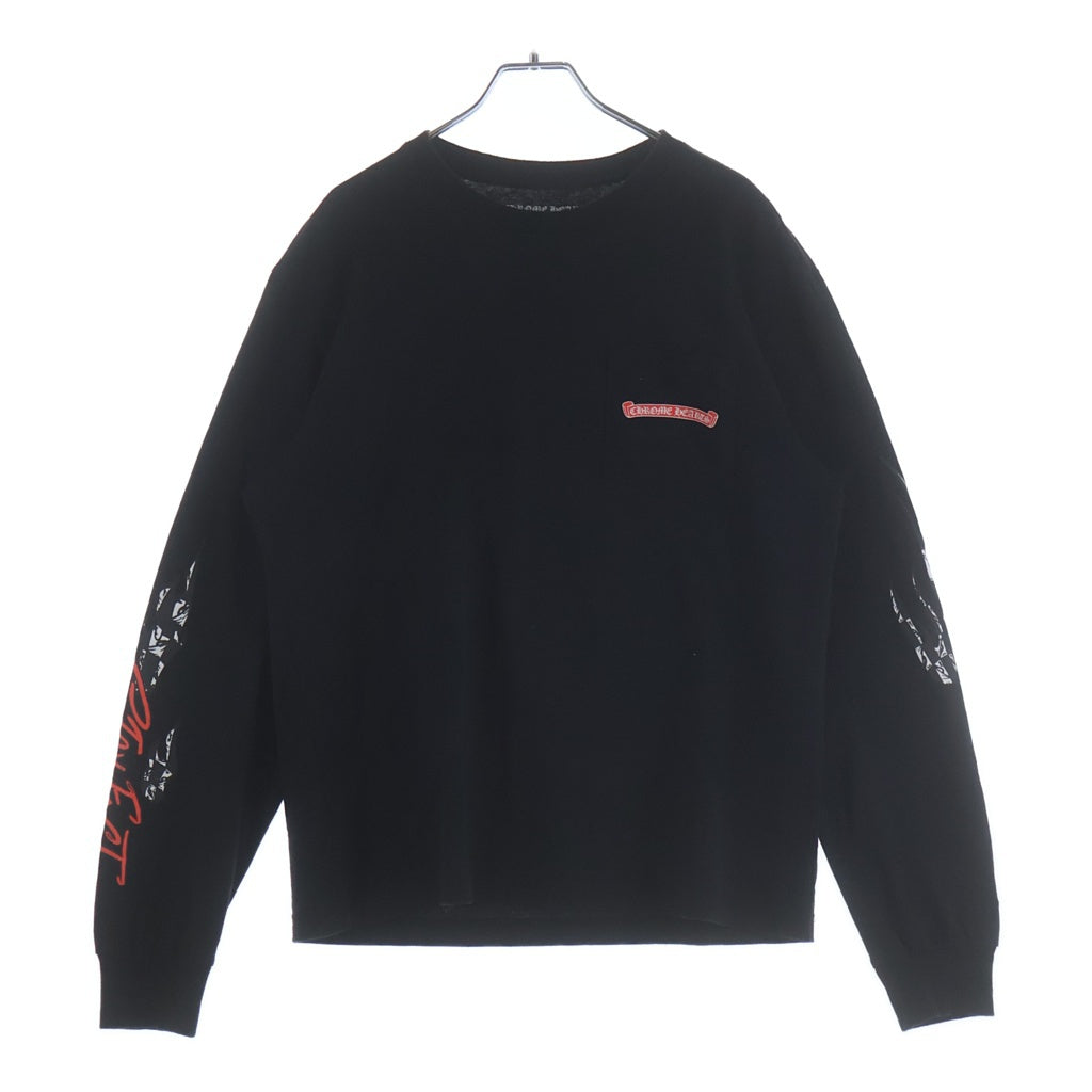 CHROME HEARTS(クロムハーツ) ×MATTY BOY STAYFAST RACE TEAM SWEAT グラフィックプリント クルーネック 長袖Tシャツ ブラック