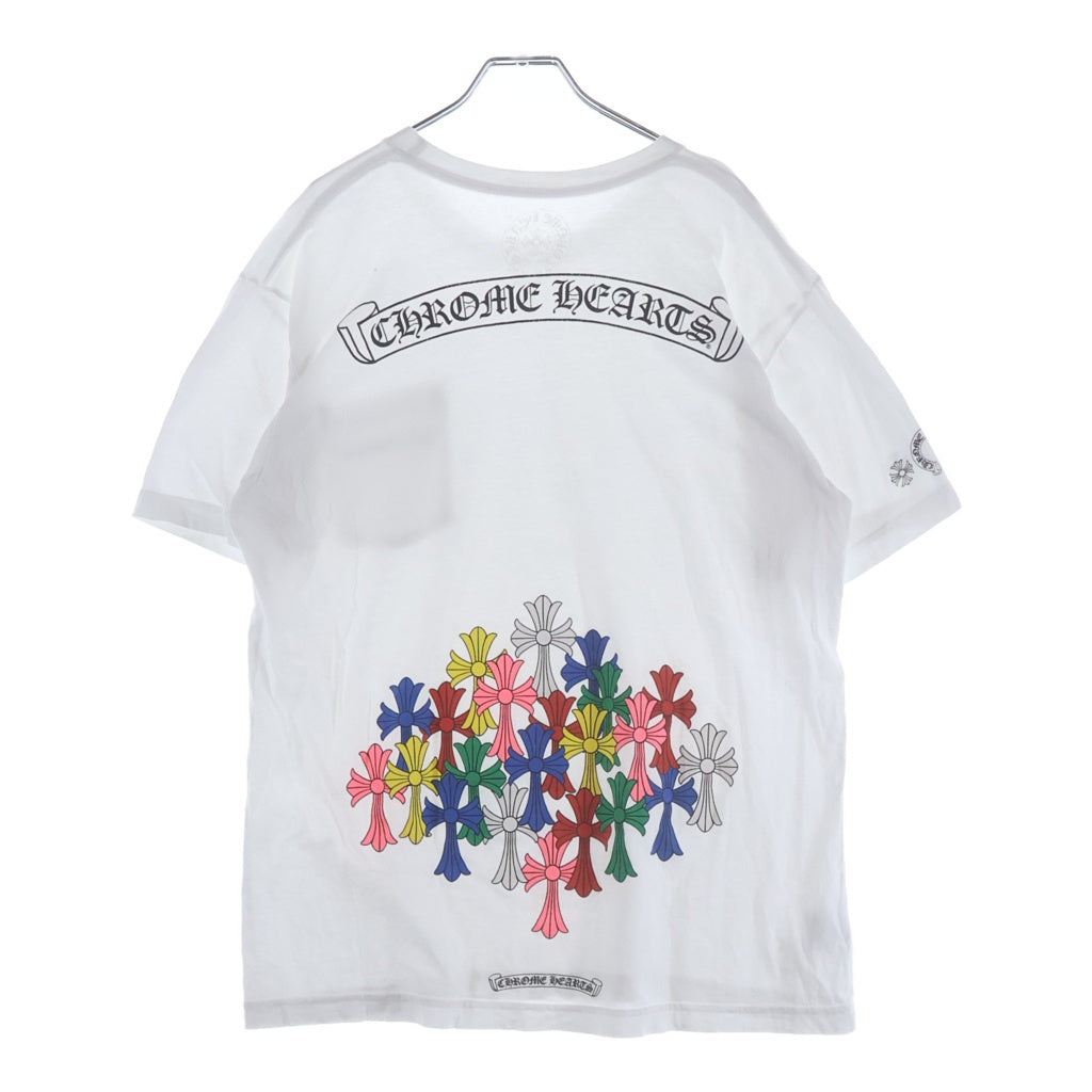 CHROME HEARTS(クロムハーツ) MLTCOL CEM CRS TEE マルチセメタリークロスプリント クルーネック半袖Tシャツ ショートスリーブカットソー ホワイト