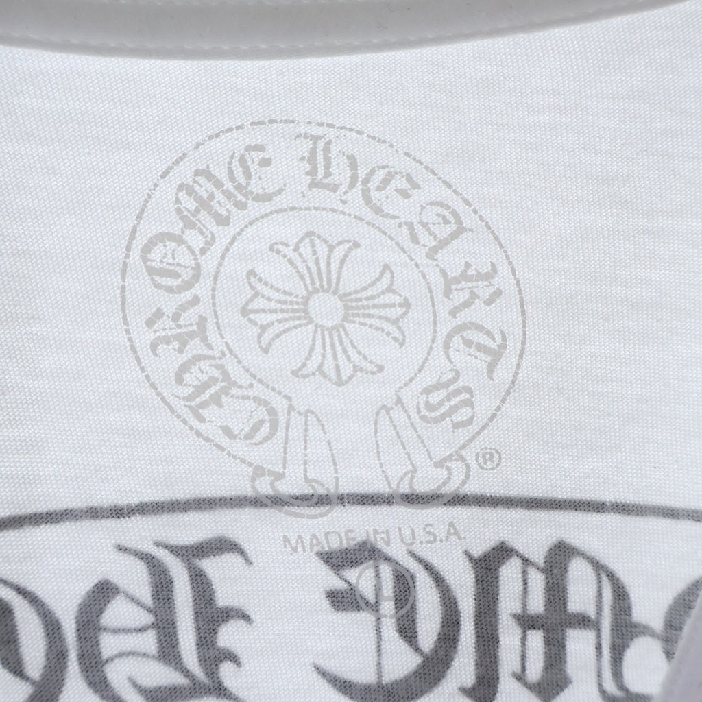 CHROME HEARTS(クロムハーツ) MLTCOL CEM CRS TEE マルチセメタリークロスプリント クルーネック半袖Tシャツ ショートスリーブカットソー ホワイト