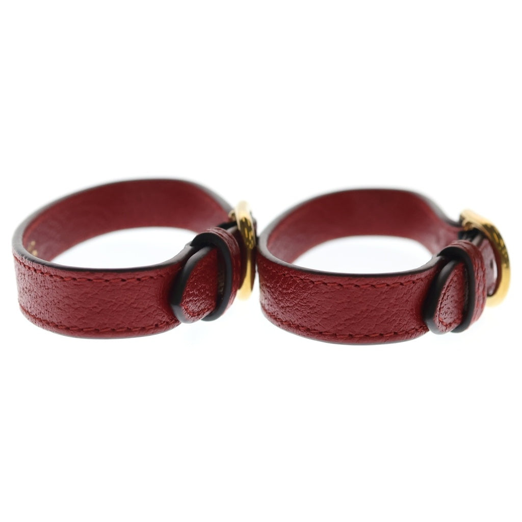 GUCCI(グッチ) ダイアナ用 ロゴ入り レザーベルト レッド 2つセット 655661 レディース