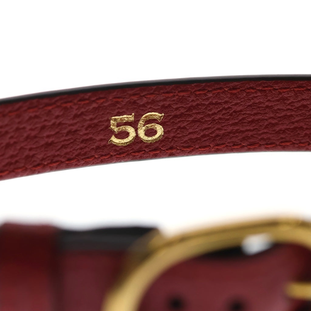GUCCI(グッチ) ダイアナ用 ロゴ入り レザーベルト レッド 2つセット 655661 レディース