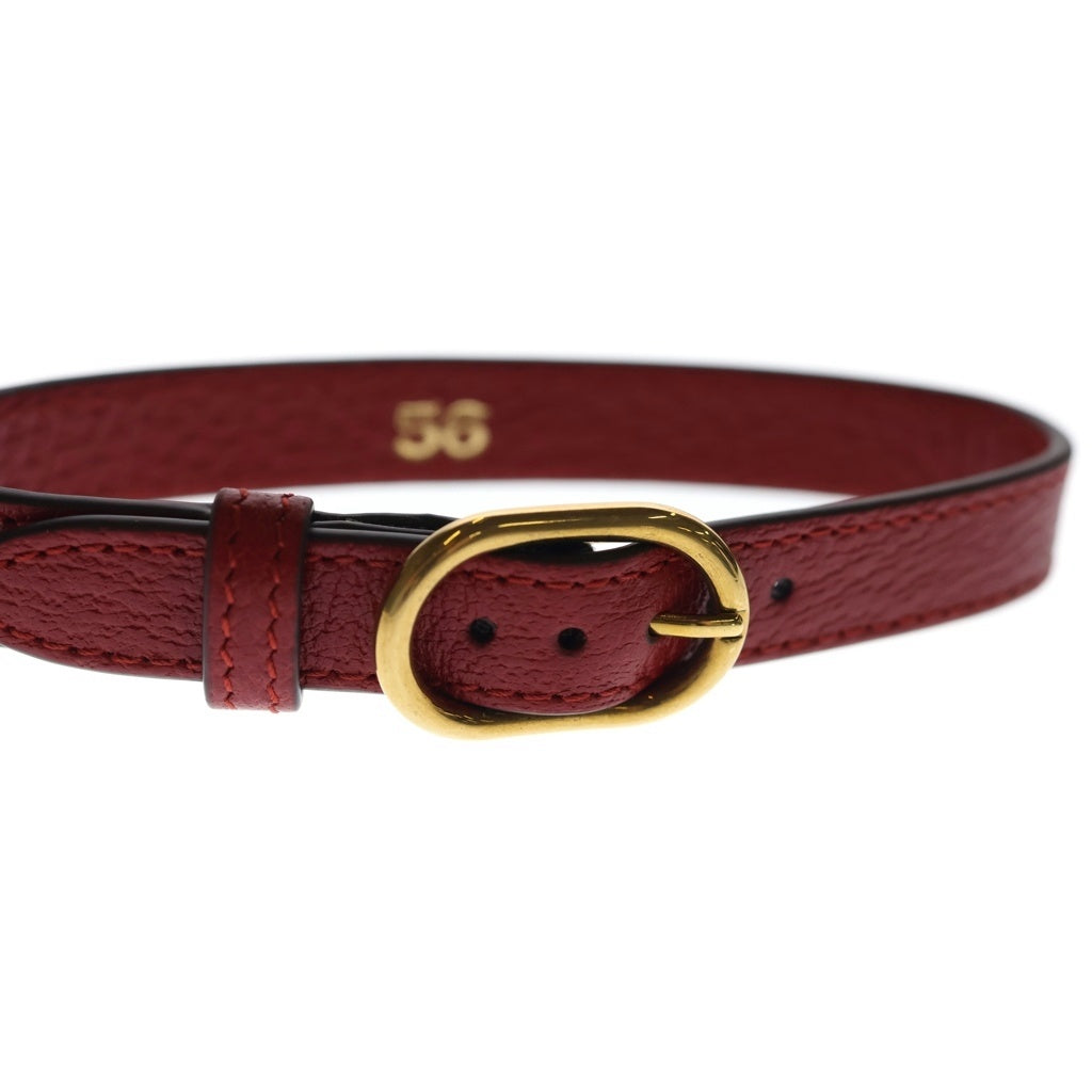 GUCCI(グッチ) ダイアナ用 ロゴ入り レザーベルト レッド 2つセット 655661 レディース