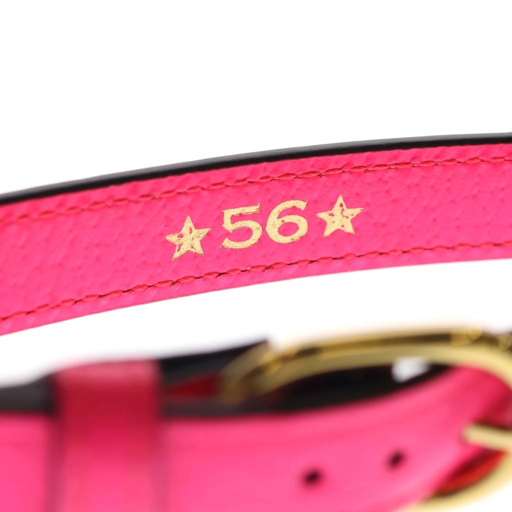 GUCCI(グッチ) ダイアナ用 ロゴ入り レザーベルト ピンク 2つセット 655661 レディース