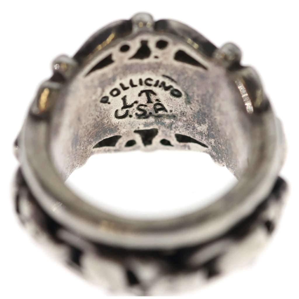 Leathers and Treasures(レザーズアンドトレジャーズ) Scroll with skull Ring スクロールウィズスカル リング シルバー