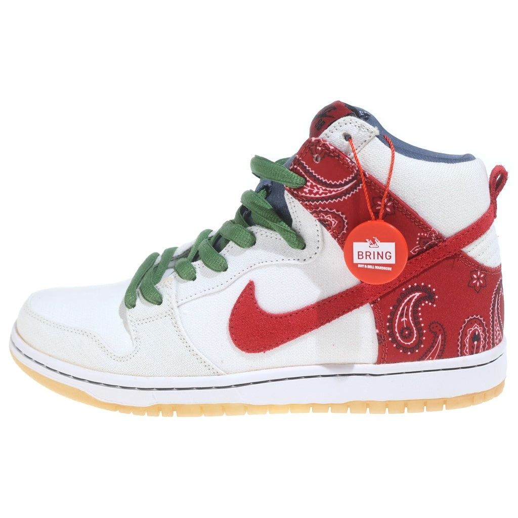 NIKE(ナイキ) DUNK HIGH CHEECH & CHONG 305050-100 ダンクハイ チーチ&チョン ハイカットスニーカー シューズ ホワイト/レッド US8/26cm
