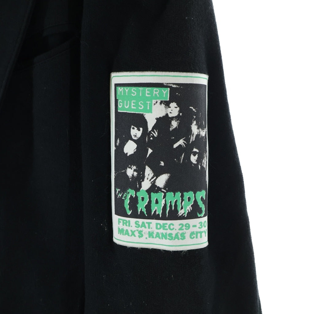 HYSTERIC GLAMOUR(ヒステリックグラマー) ×THE CRAMPS CR/BACKSTAGE PASSワッペン テーラードジャケット ブラック 02171CJ05