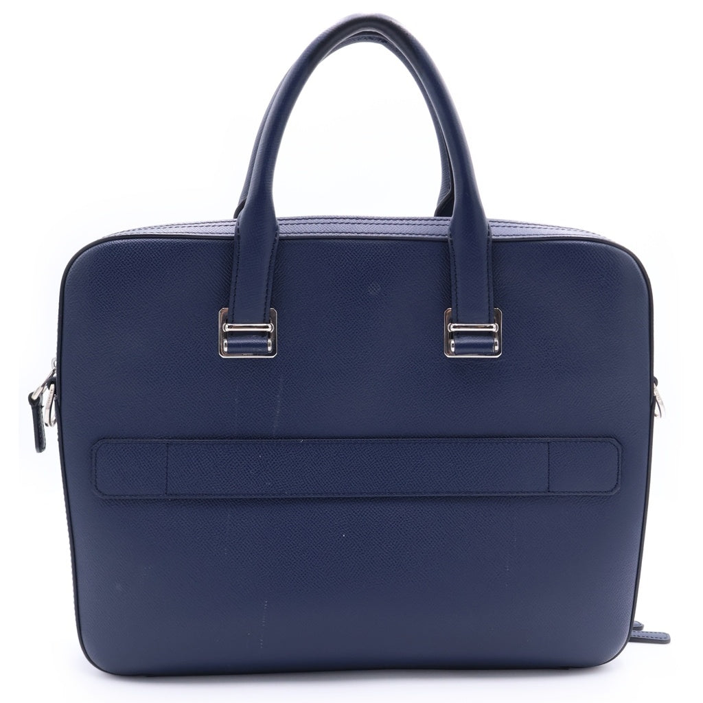 dunhill(ダンヒル) メタルロゴ入り カーフ レザー ブリーフケース ネイビー DU18F3415CA410R レディース