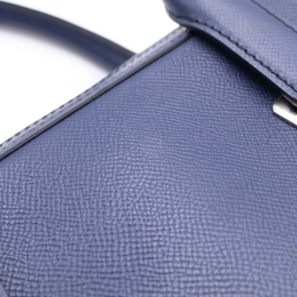 dunhill(ダンヒル) メタルロゴ入り カーフ レザー ブリーフケース ネイビー DU18F3415CA410R レディース