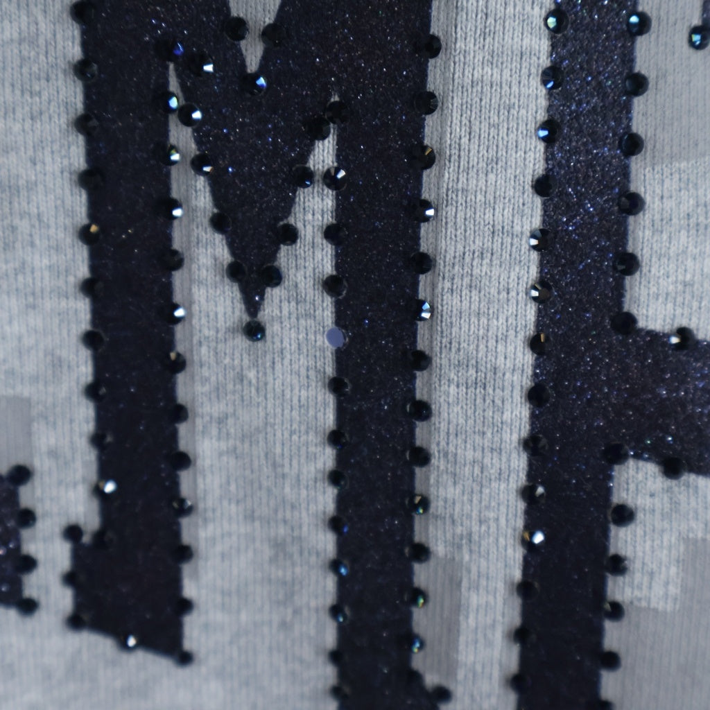 SUPREME(シュプリーム) 22AW Rhinestone Shadow Hooded ラインストーン シャドウ フーディー プルオーバーパーカー グレー