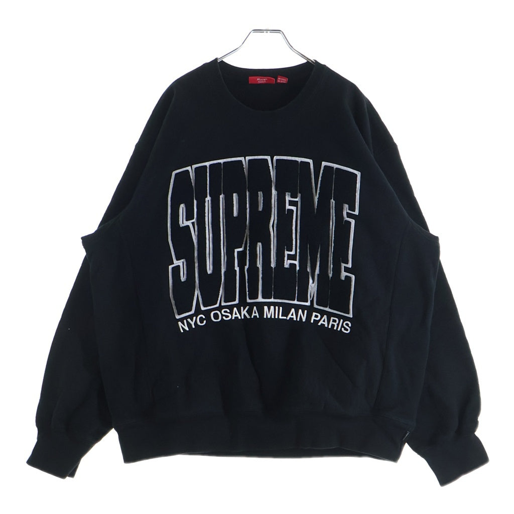 SUPREME(シュプリーム) 21AW Cities Arc Crewneck シティアーチ クルーネックスウェットトレーナー ブラック