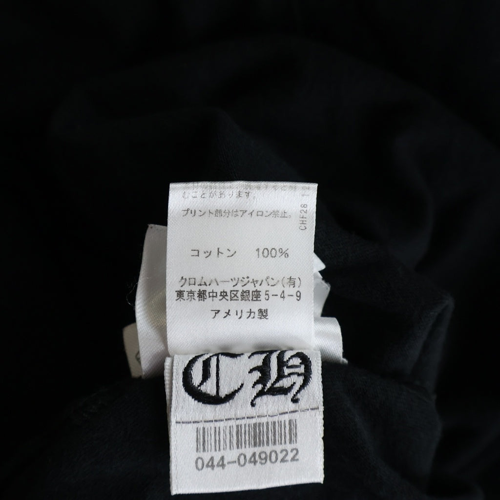 CHROME HEARTS(クロムハーツ) ネックロゴ ロングスリーブカットソー 長袖Tシャツ ブラック