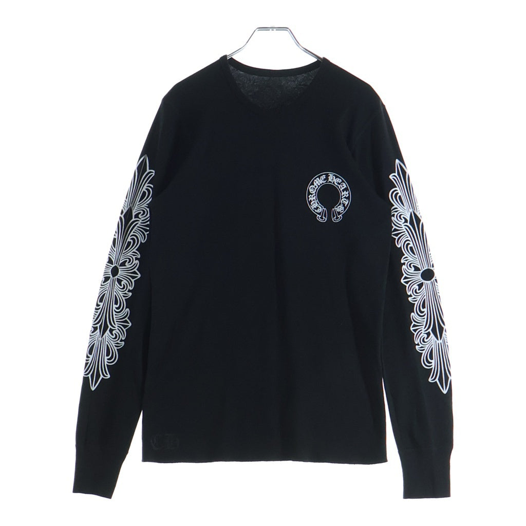 CHROME HEARTS(クロムハーツ) Horseshoe Thermal L/S Tee ホースシュー サーマル長袖Tシャツ ブラック