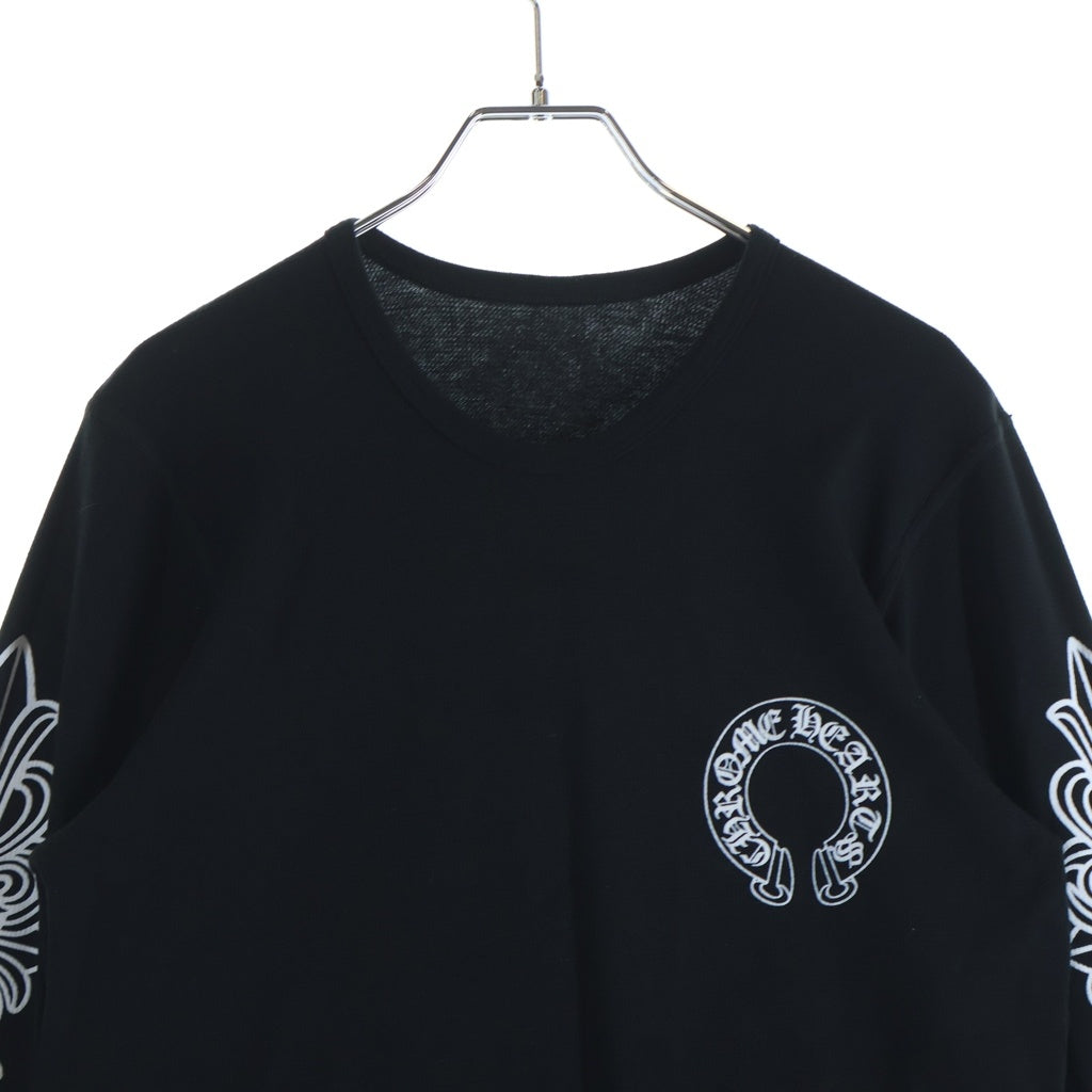 CHROME HEARTS(クロムハーツ) Horseshoe Thermal L/S Tee ホースシュー サーマル長袖Tシャツ ブラック