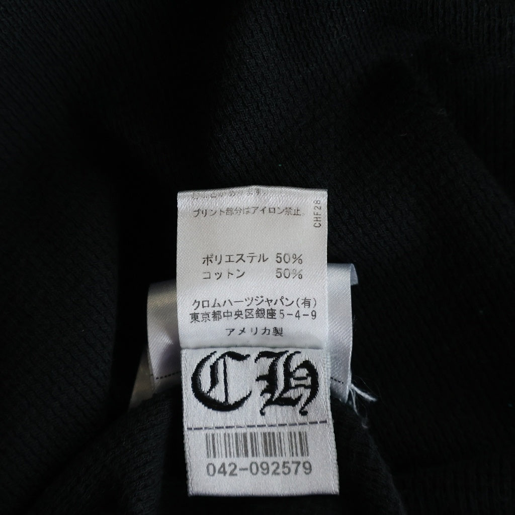 CHROME HEARTS(クロムハーツ) Horseshoe Thermal L/S Tee ホースシュー サーマル長袖Tシャツ ブラック