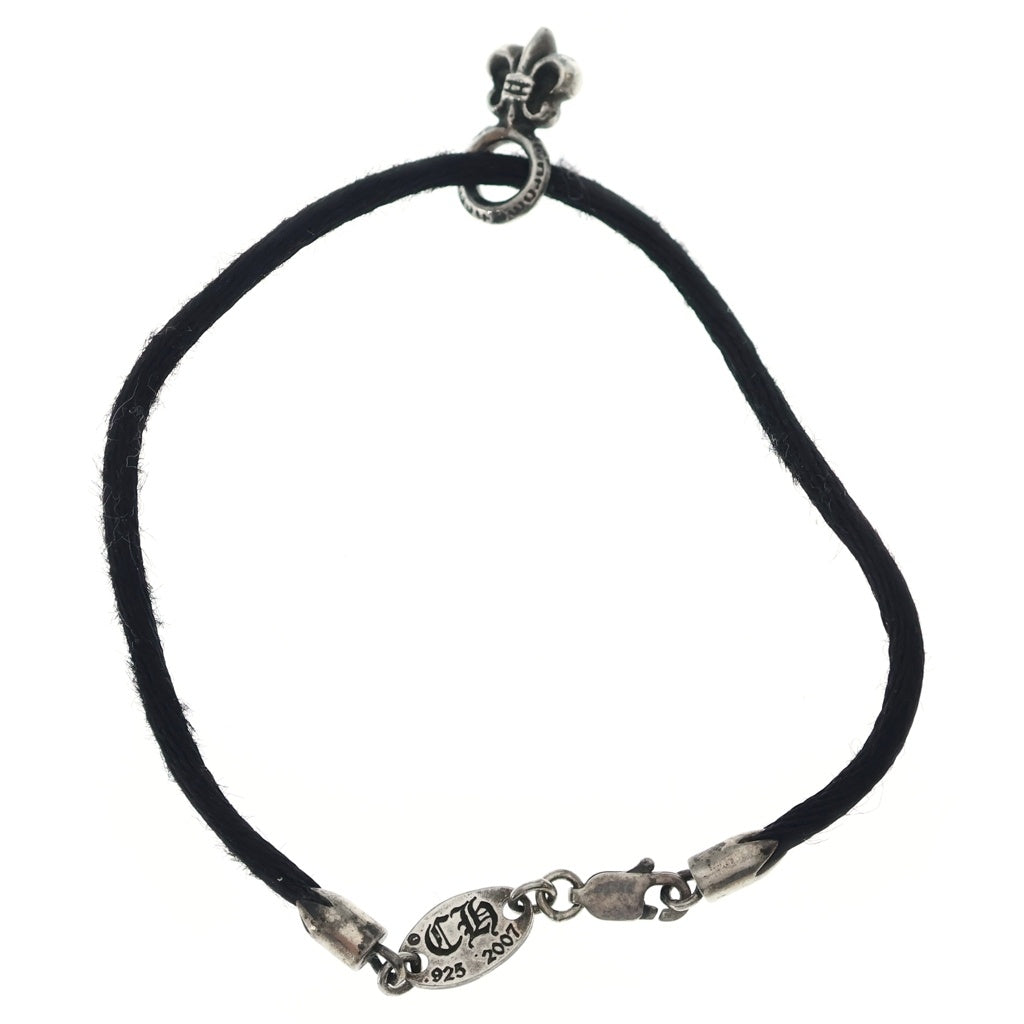 CHROME HEARTS(クロムハーツ) KZ/ケーゼット BSフレアスタック シルクブレスレット ブラック/シルバー