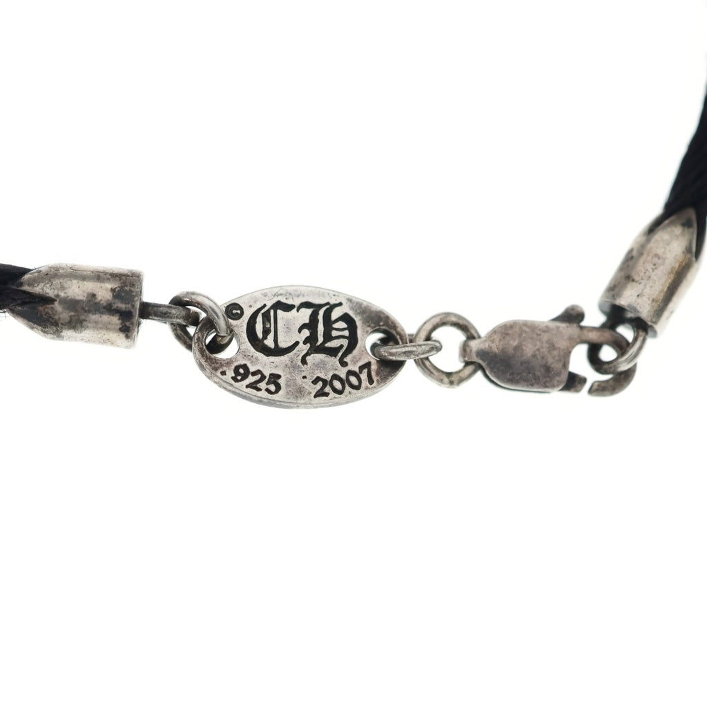 CHROME HEARTS(クロムハーツ) KZ/ケーゼット BSフレアスタック シルクブレスレット ブラック/シルバー
