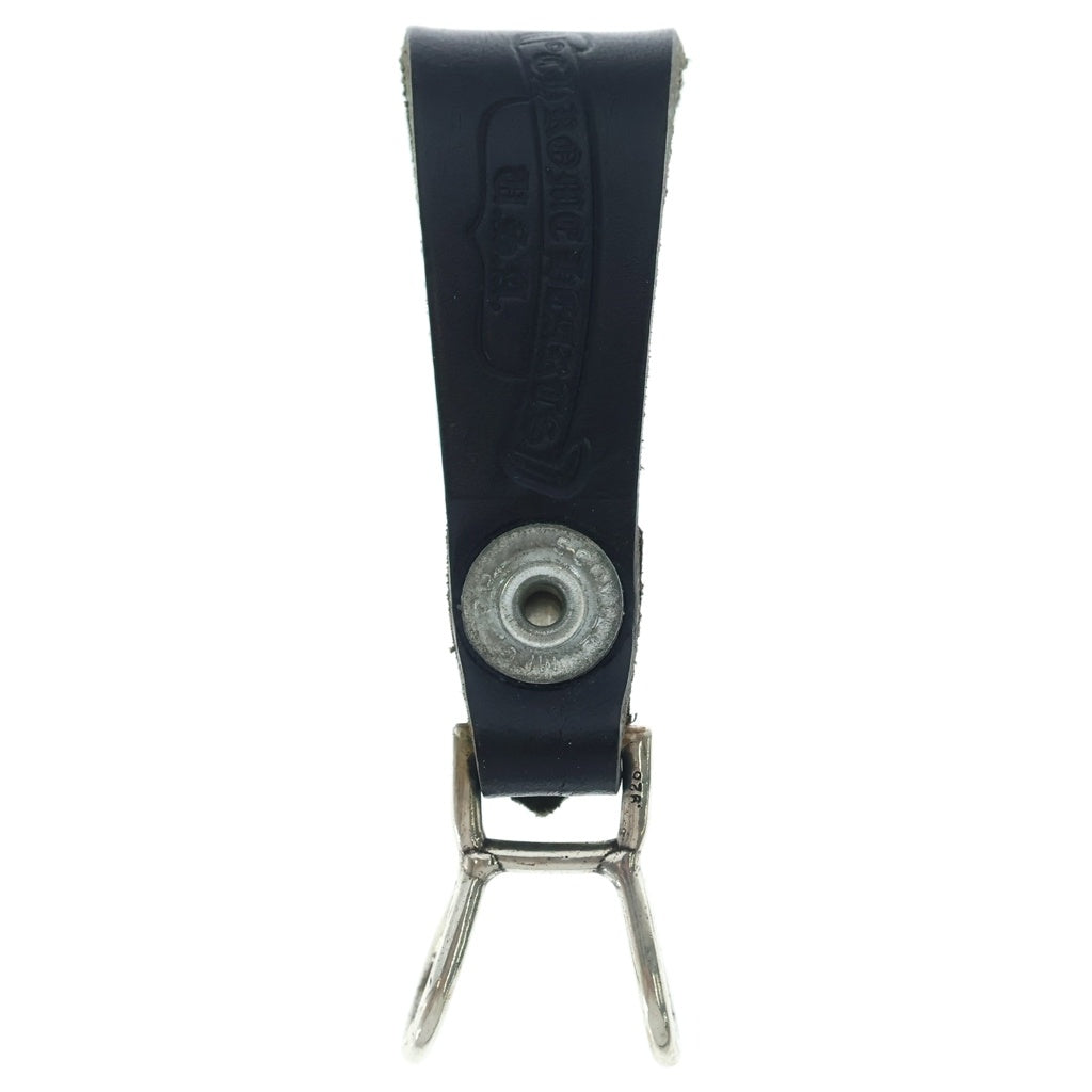 CHROME HEARTS(クロムハーツ) BELT LOOP BSフレアボタンレザーベルトループ シルバー/ブラック BCA401