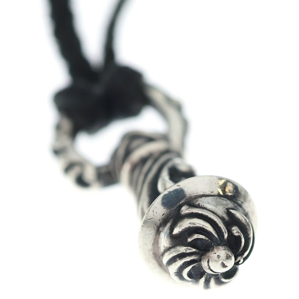 CHROME HEARTS(クロムハーツ) CAMPANA カンパナ レザーブレイド ペンダント ネックレス シルバー/ブラック
