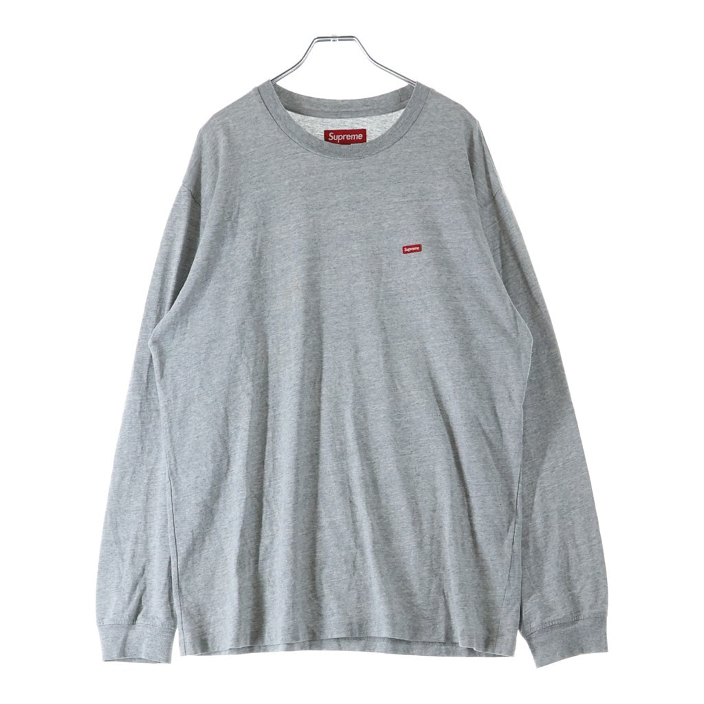 SUPREME(シュプリーム) 24SS Small Box Logo L/S Tee スモールボックスロゴ クルーネック 長袖Tシャツ グレー