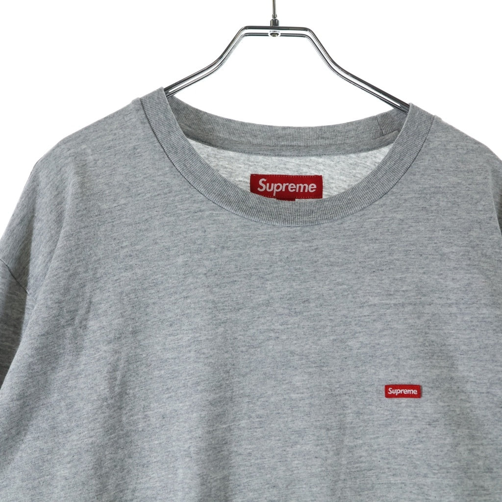 SUPREME(シュプリーム) 24SS Small Box Logo L/S Tee スモールボックスロゴ クルーネック 長袖Tシャツ グレー