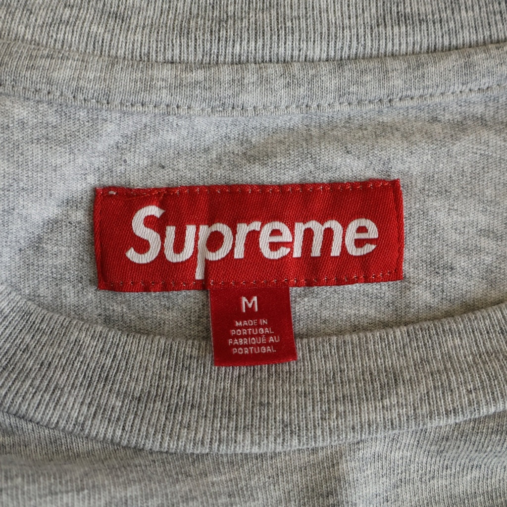 SUPREME(シュプリーム) 24SS Small Box Logo L/S Tee スモールボックスロゴ クルーネック 長袖Tシャツ グレー