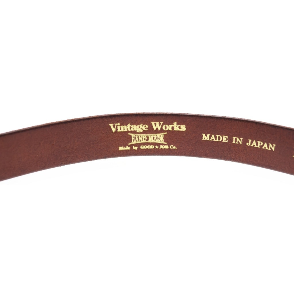 Vintage Works(ヴィンテージワークス) Leather belt 7Hole レザーベルト 7ホール 茶芯 ブラック DH5738