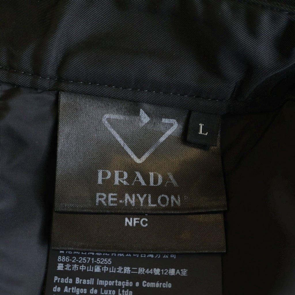 PRADA(プラダ) 24SS Re-Nylon リナイロン トライアングルロゴ カーゴパンツ ブラック SPH471 S000 1WQ8