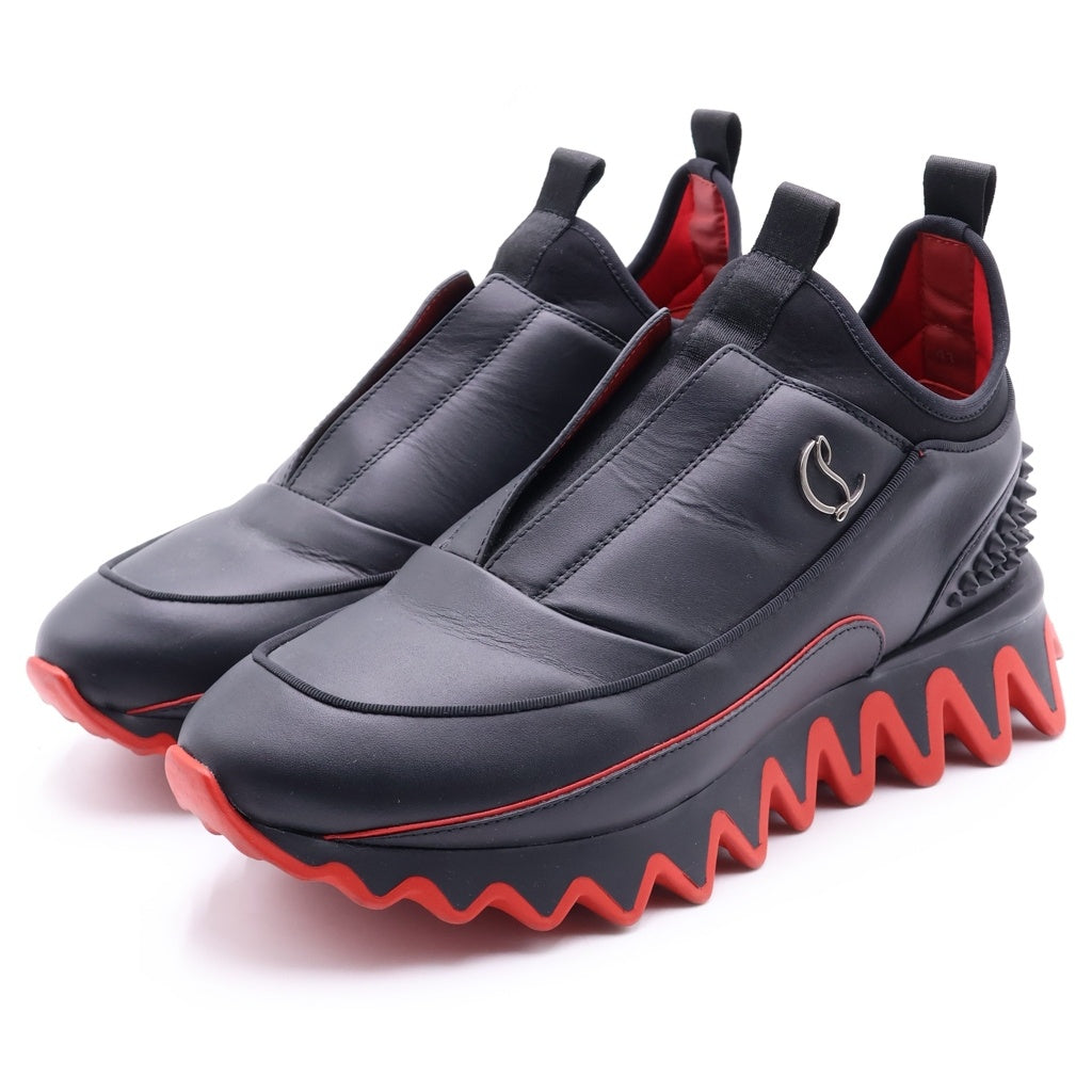 CHRISTIAN LOUBOUTIN(クリスチャンルブタン) Sharkyloub SP Spikes シャーキーロブ スパイク ローカットスニーカー ブラック/レッド