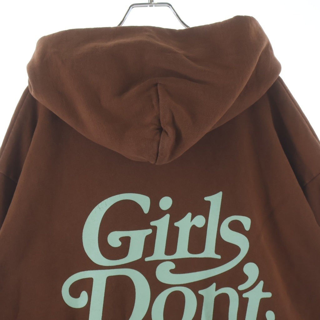 Girls Don't Cry(ガールズドントクライ) LOGO HOODIE プルオーバー パーカー ブラウン