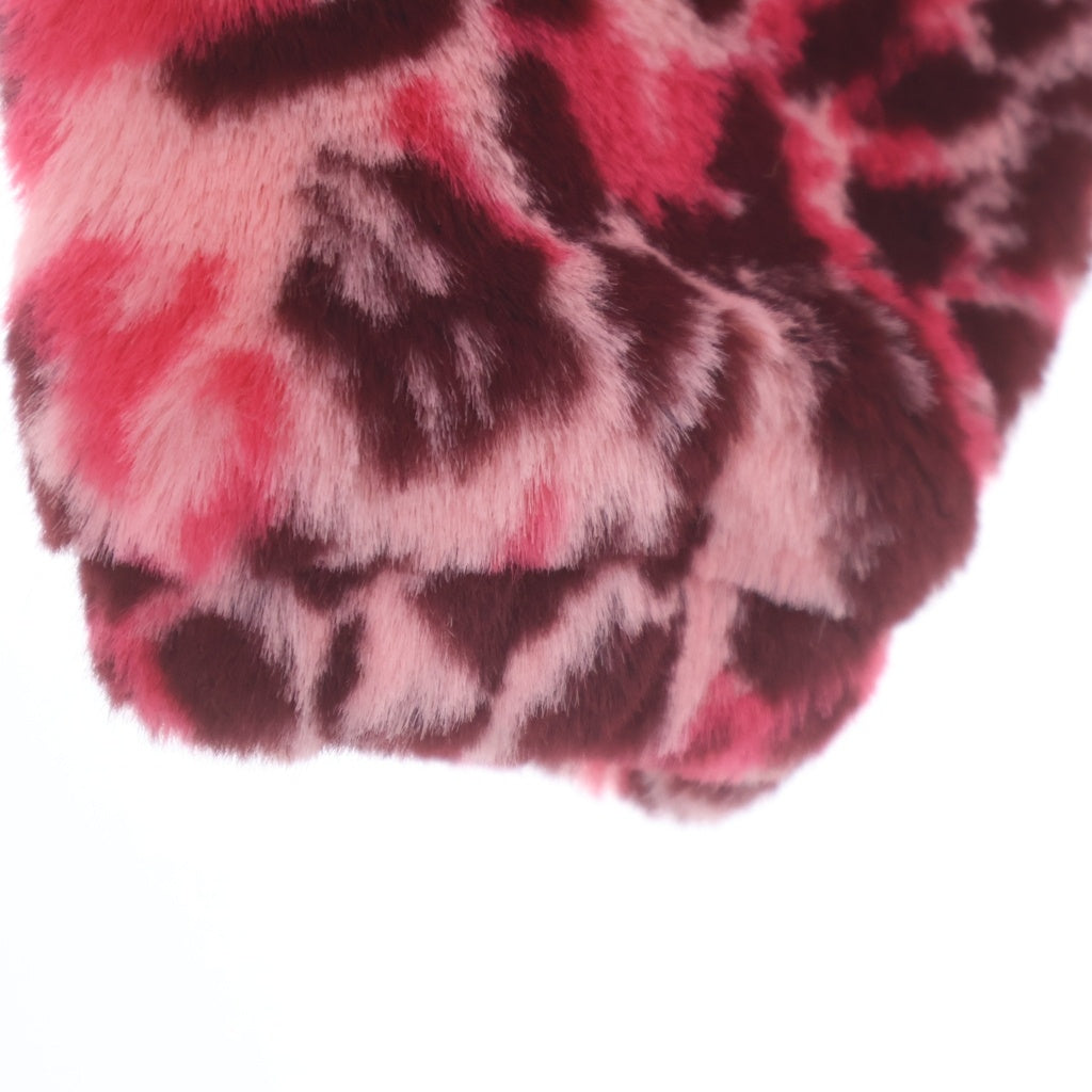 A BATHING APE(アベイシングエイプ) wild leopard pattern one point long fur jacket ファージャケット エイプカモ ピンク 1L80-241-301 レディース
