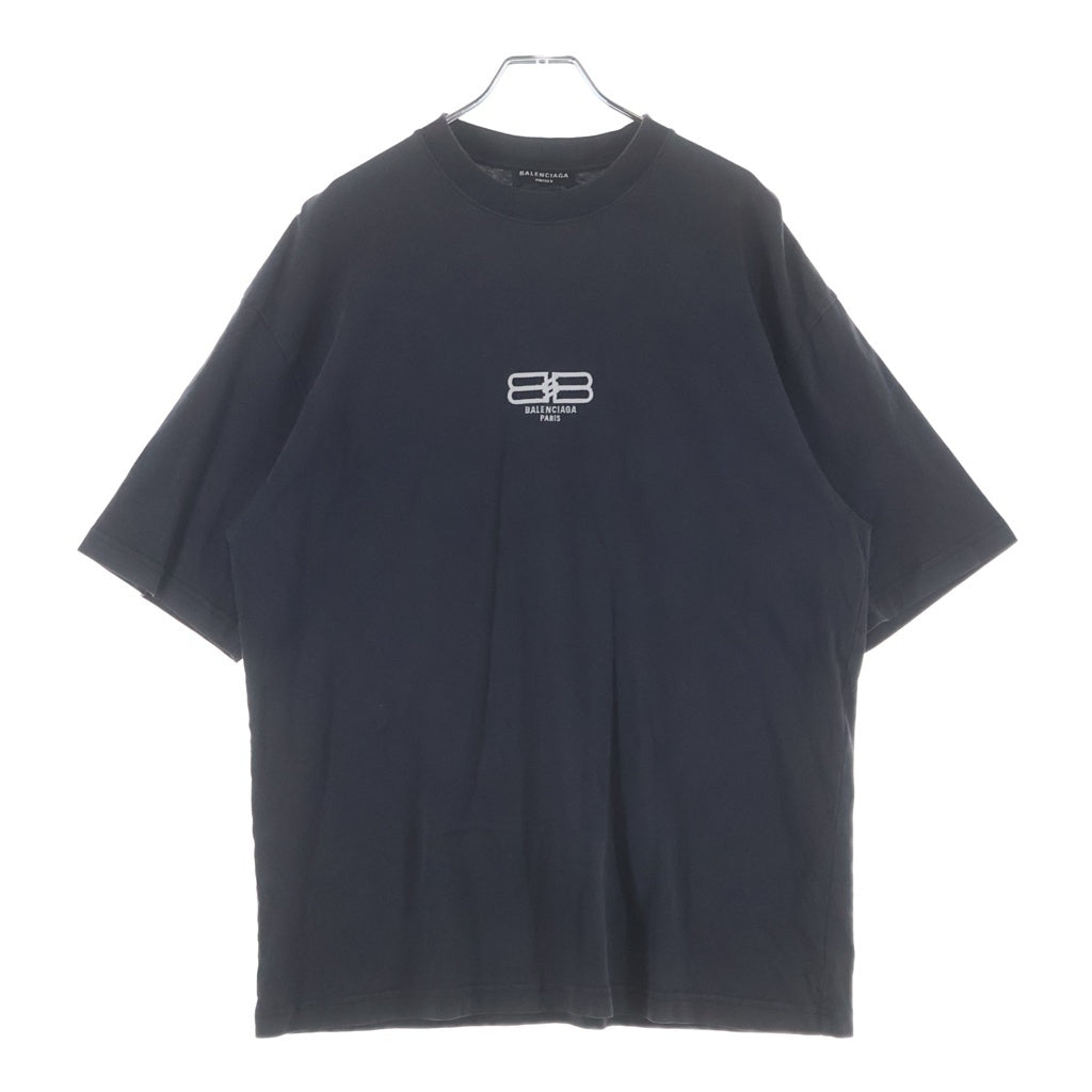 BALENCIAGA(バレンシアガ) BBロゴ刺繍 半袖 クルーネック Tシャツ 