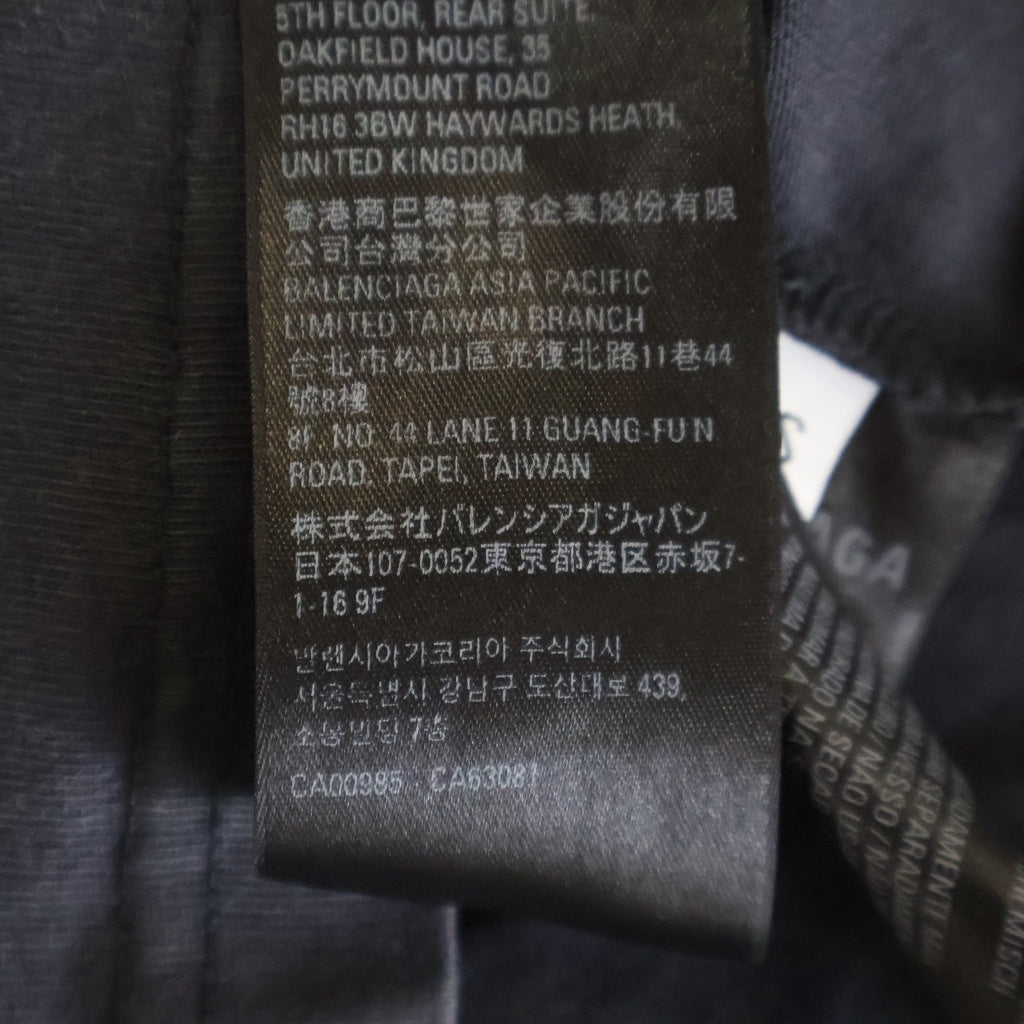 BALENCIAGA(バレンシアガ) BBロゴ刺繍 半袖 クルーネック Tシャツ カットソー ブラック 612966 TMVG7