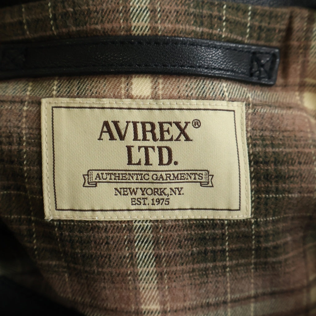 AVIREX(アヴィレックス) ×GDC Lether Swingtop ジーディーシー レザージャケット ブラック