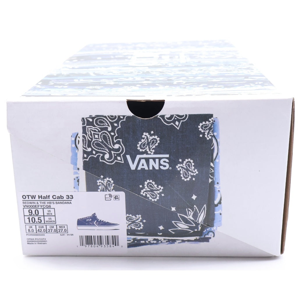 VANS(ヴァンズ) ×COMME des GARCONS CDG OLD SKOOL バンダナ柄 ローカットスニーカー ブルー 721356