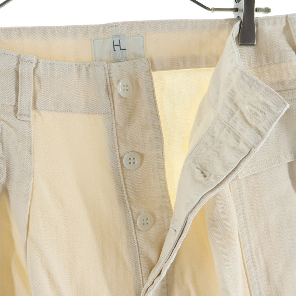NO BRAND(ノーブランド) HERILL M43 HBT pants ヘリル コットン カーゴパンツ ホワイト 25-030-HL-8100-10
