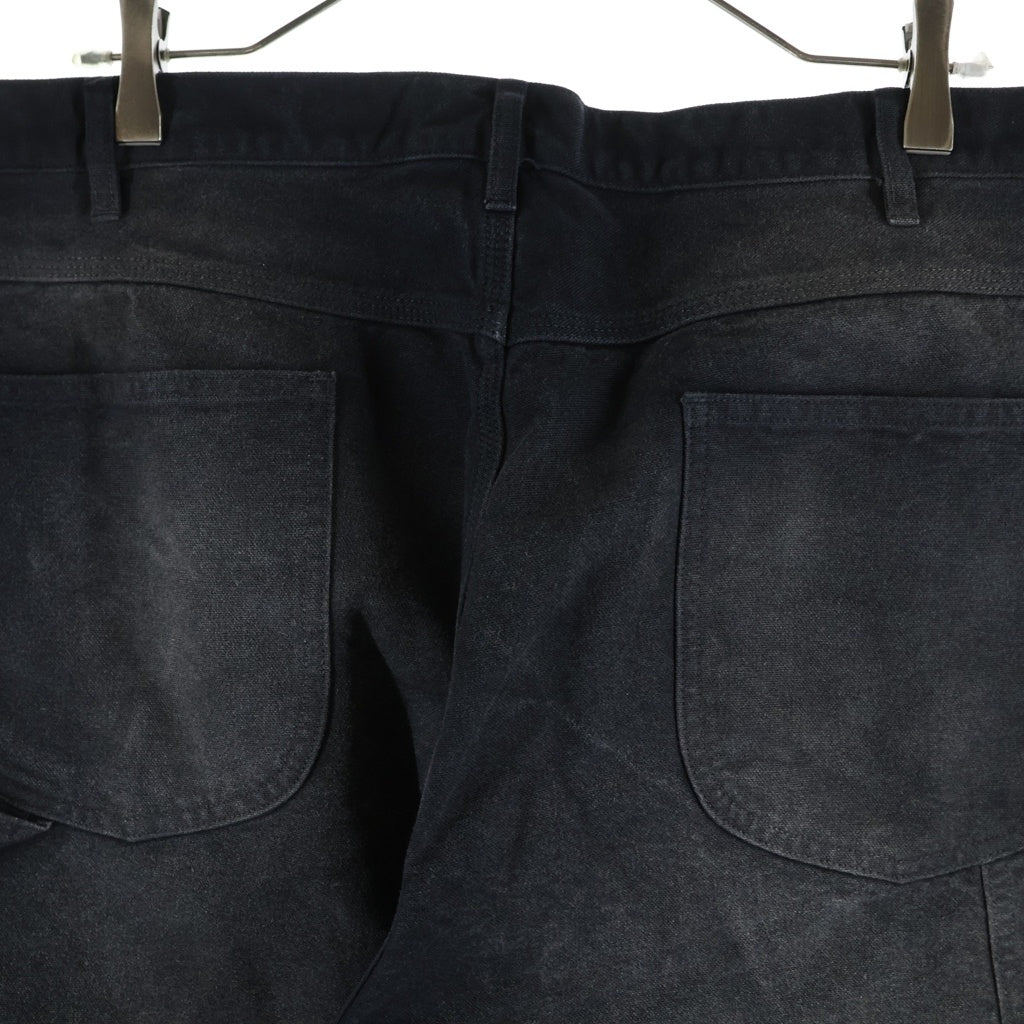 AURALEE(オーラリー) PRODUCT DYED ORGANIC COTTON DUCK ウォッシュ加工 オーガニックコットン ワイドデニムパンツ ブラック A25AP03CD