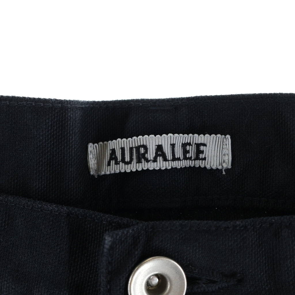 AURALEE(オーラリー) PRODUCT DYED ORGANIC COTTON DUCK ウォッシュ加工 オーガニックコットン ワイドデニムパンツ ブラック A25AP03CD