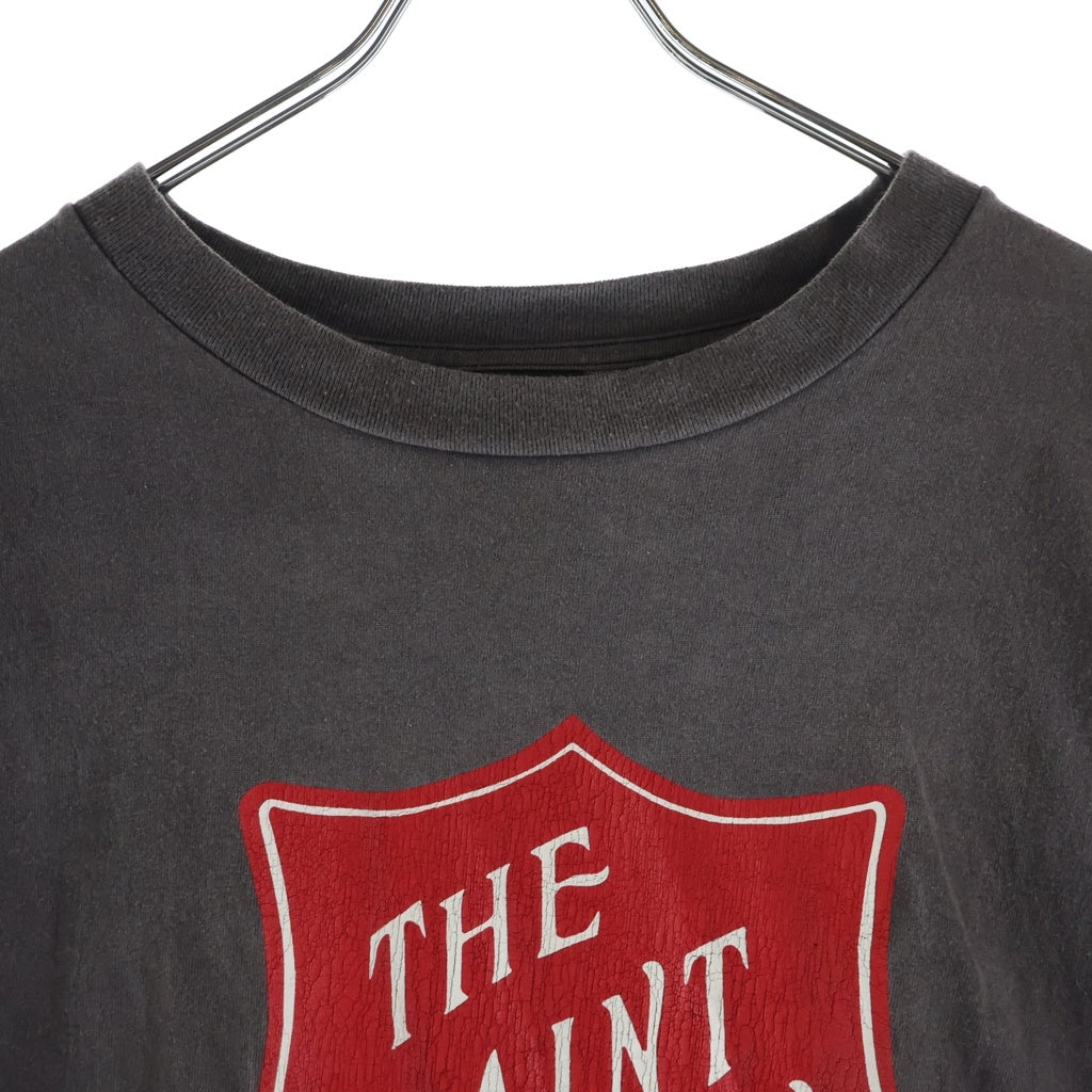 SAINT MICHAEL(セントマイケル) 22SS The Saint Army L/S TEE ザセントアーミー 両面プリント クルーネック 長袖Tシャツ チャコールグレー SM-S22-0000-032