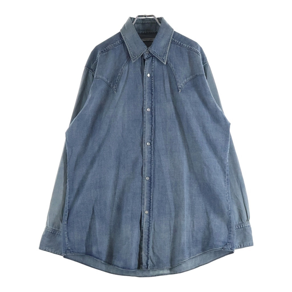 MAATEE&SONS(マーティーアンドサンズ) 24AW WESTERN デニム ウエスタン 長袖シャツ インディゴ MT4303-0607A