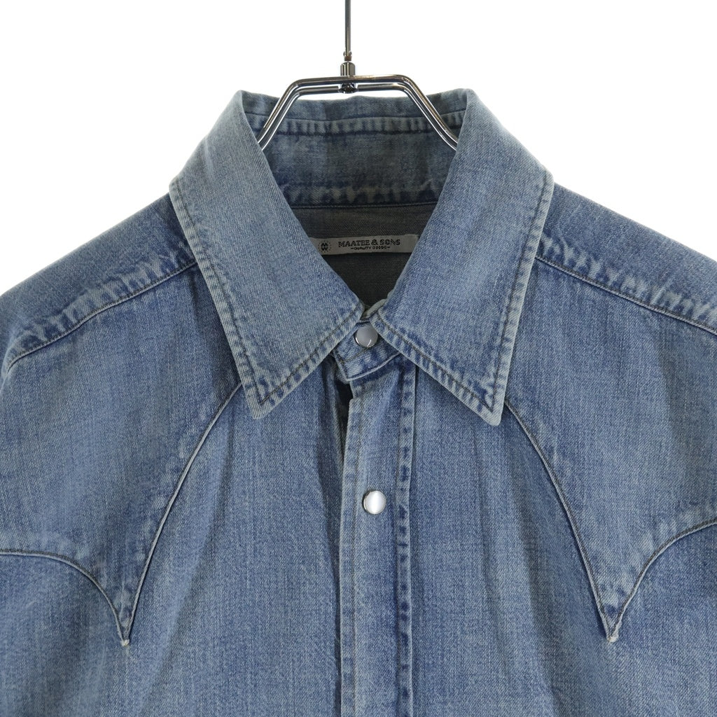 MAATEE&SONS(マーティーアンドサンズ) 24AW WESTERN デニム ウエスタン 長袖シャツ インディゴ MT4303-0607A