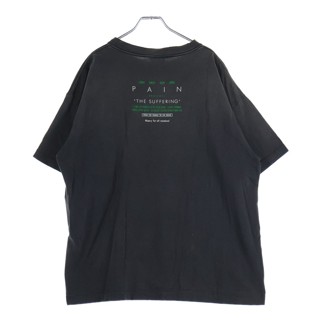 SAINT MICHAEL(セントマイケル) 23AW SM-S23-0000-005 フロントプリント クルーネック 半袖Tシャツ グレー