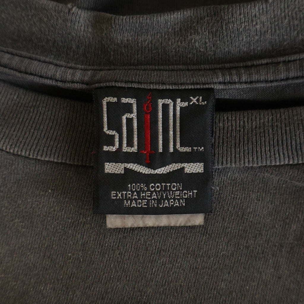 SAINT MICHAEL(セントマイケル) 23AW SM-S23-0000-005 フロントプリント クルーネック 半袖Tシャツ グレー