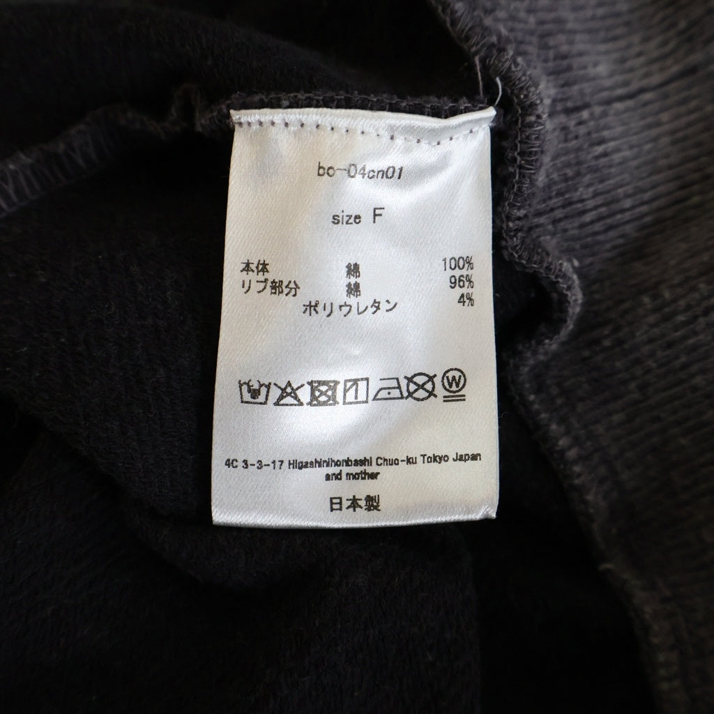 NO BRAND(ノーブランド) barbell object zip sweat fade バーベルオブジェクト フェード加工 ジップアップ 長袖スウェット トレーナー グレー