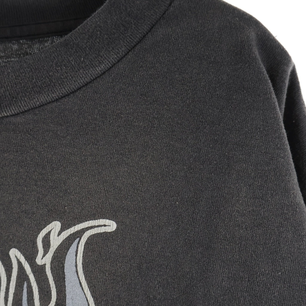 SAINT MICHAEL(セントマイケル) 23SS Fire Baby L/S Tee ファイヤーベイビー 両面プリント クルーネック 長袖Tシャツ グレー SM-S23-0000-026
