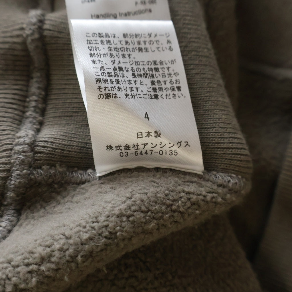 A.PRESSE(アプレッセ) 25AW Vintage Half Zip Rib Collar Sweatshirt ヴィンテージ加工 ハーフジップリブカラースウェット トレーナー チャコールグレー 25AAP-05-07