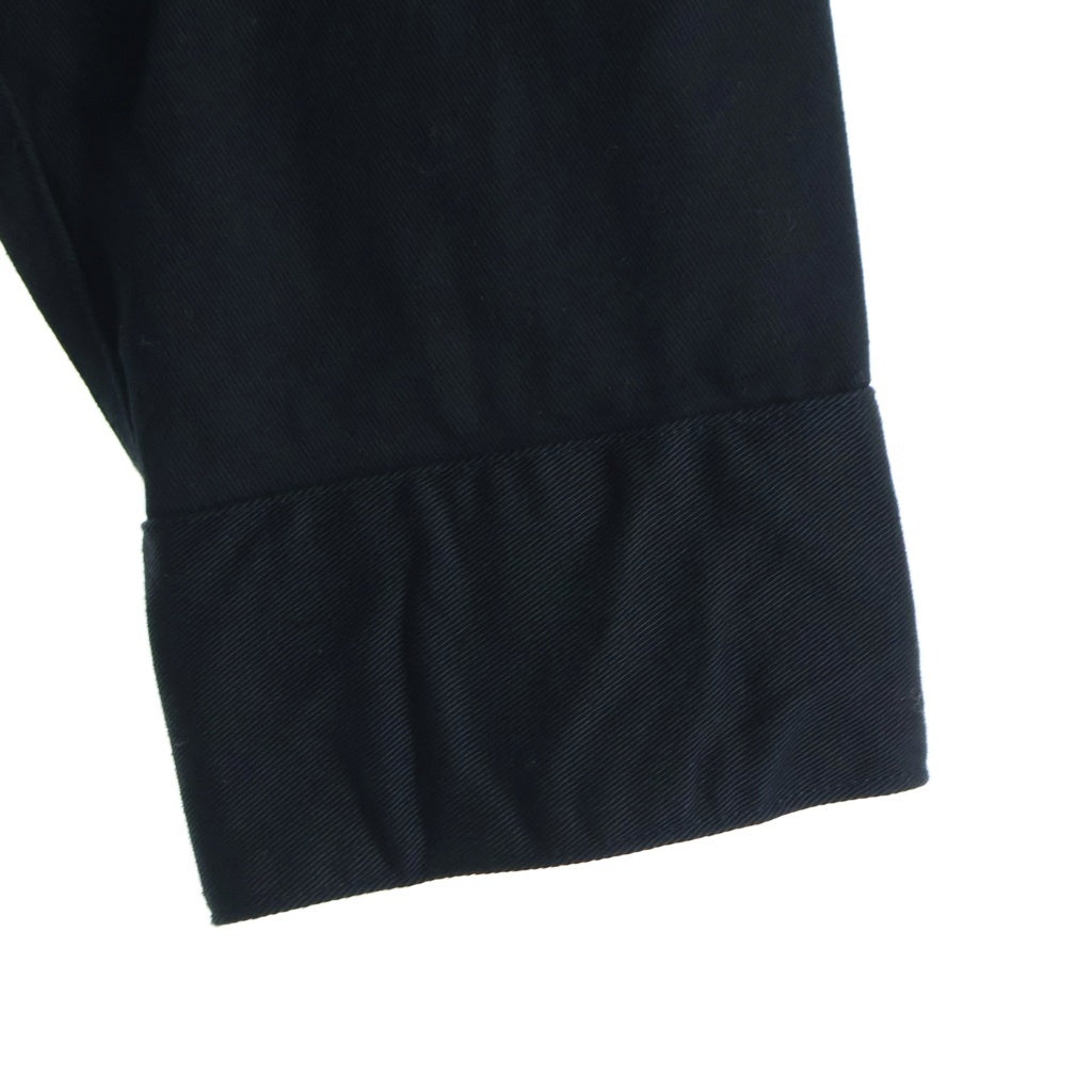 NICENESS(ナイスネス) SHELLEY CHINO OFFICER SHIRTS チノ オフィサー コットン 長袖シャツ ブラック NN-1901Y15