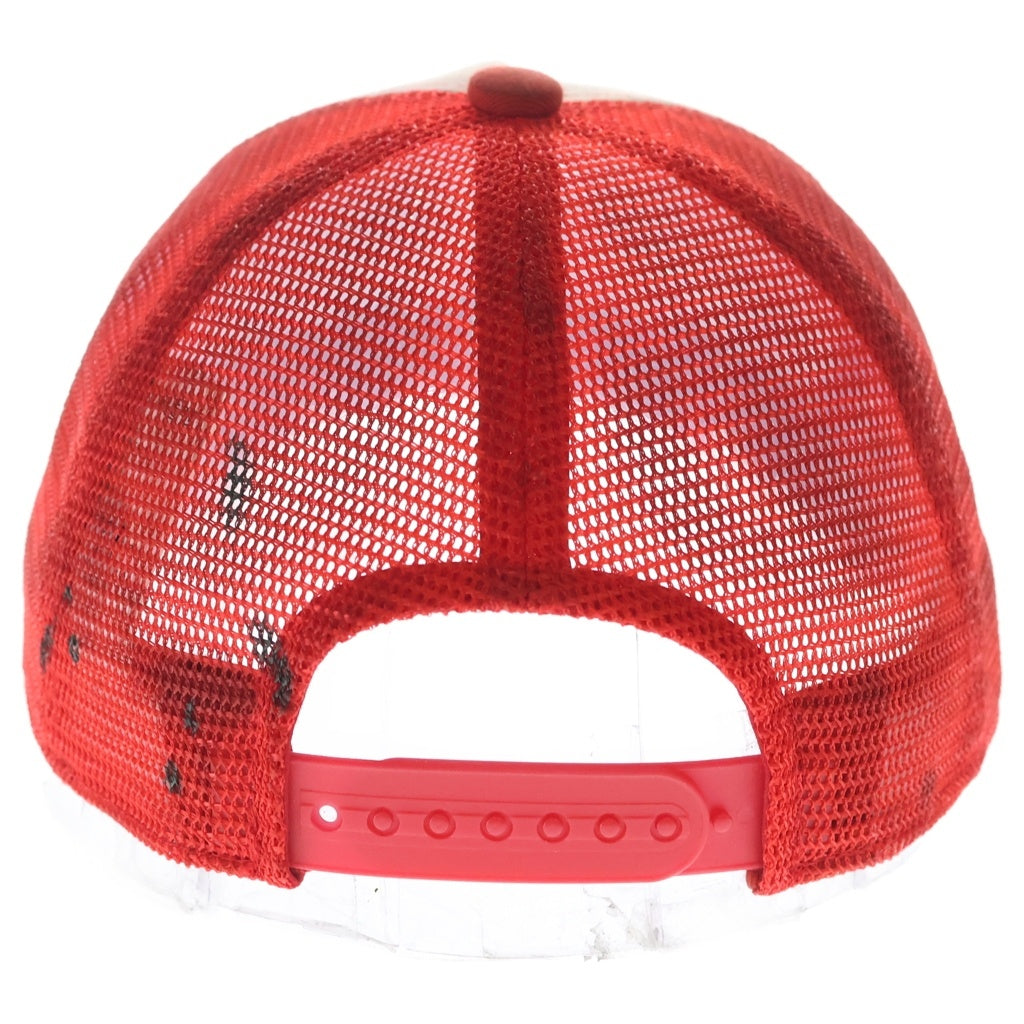 SAINT MICHAEL(セントマイケル) 24SS SAINTMS CAP メッシュキャップ ロゴプリント レッド SM-YS8-0000-C18