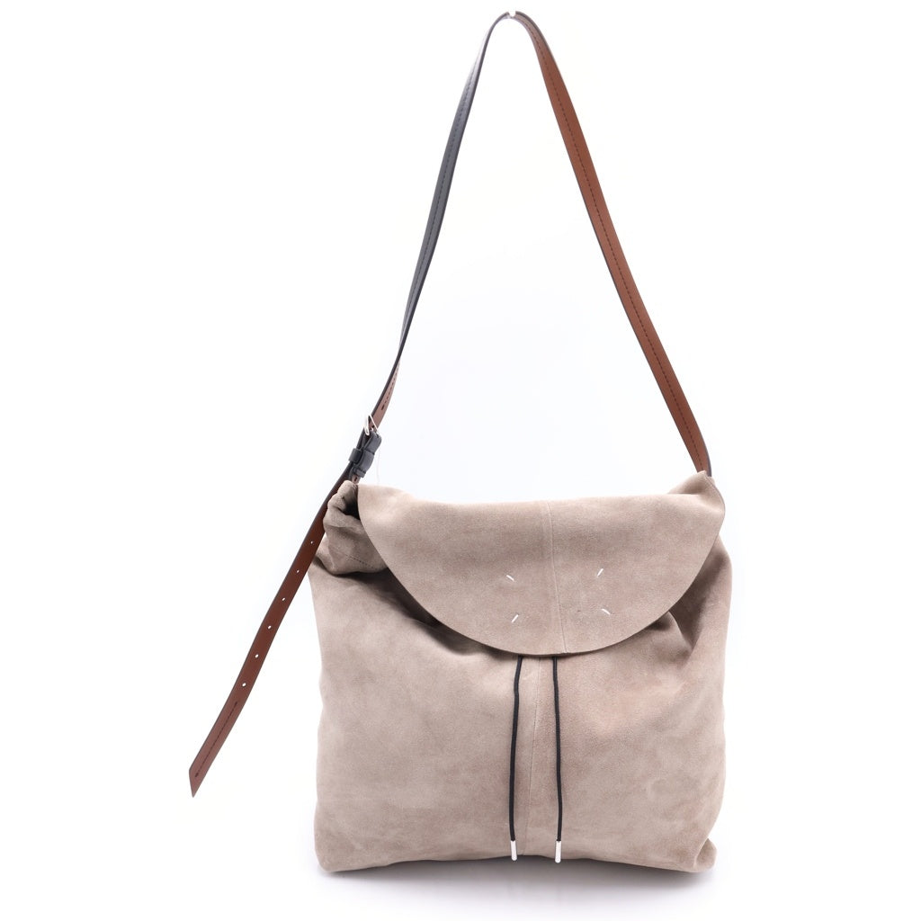 Maison Margiela(メゾンマルジェラ) ドローストリング ホーボー スモールバッグ スエード ショルダーバッグ ベージュ SB1WC0026 P8572
